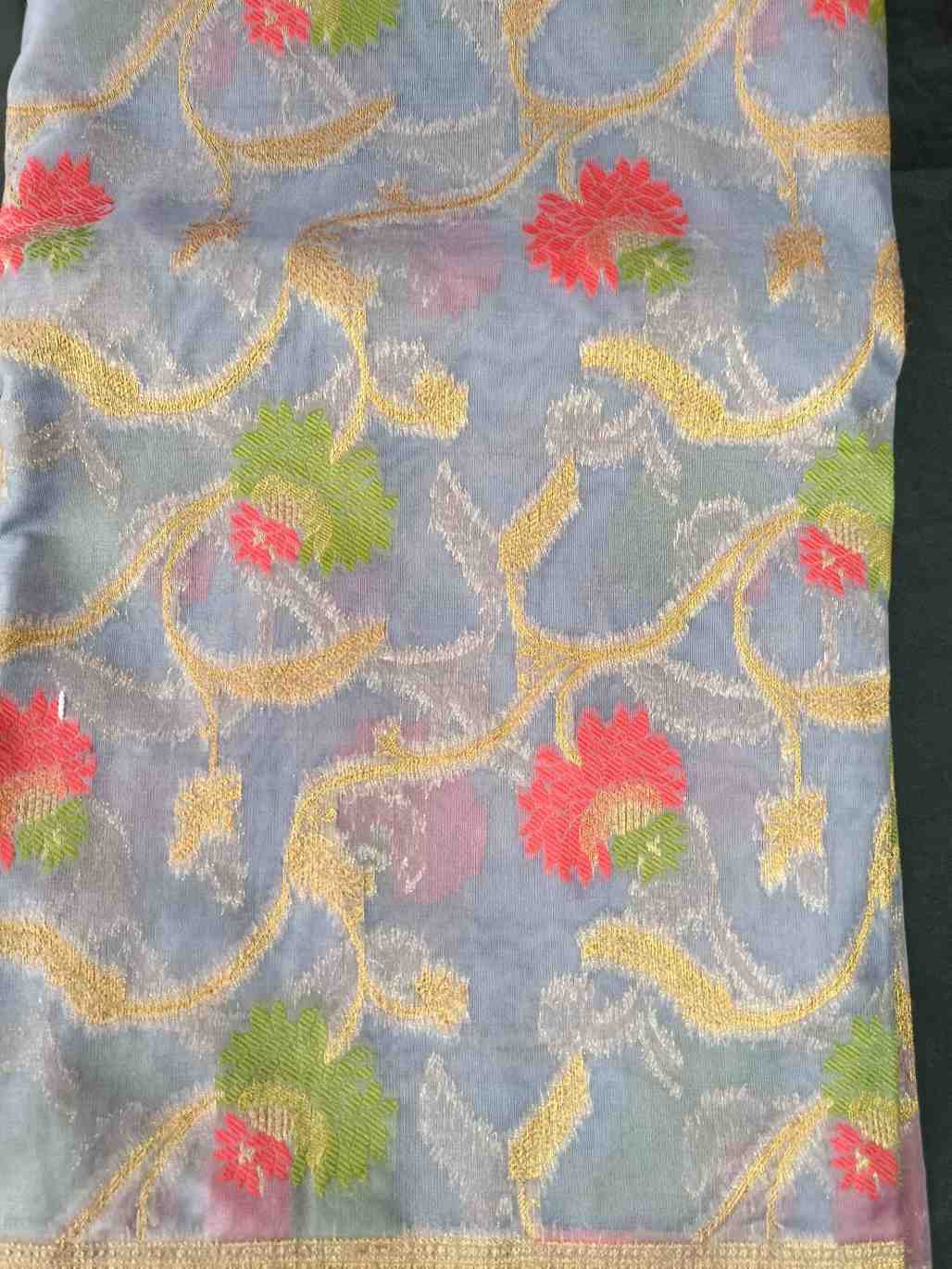 GREY ANTIQUE MEENA JAAL PARTY ORGANZA