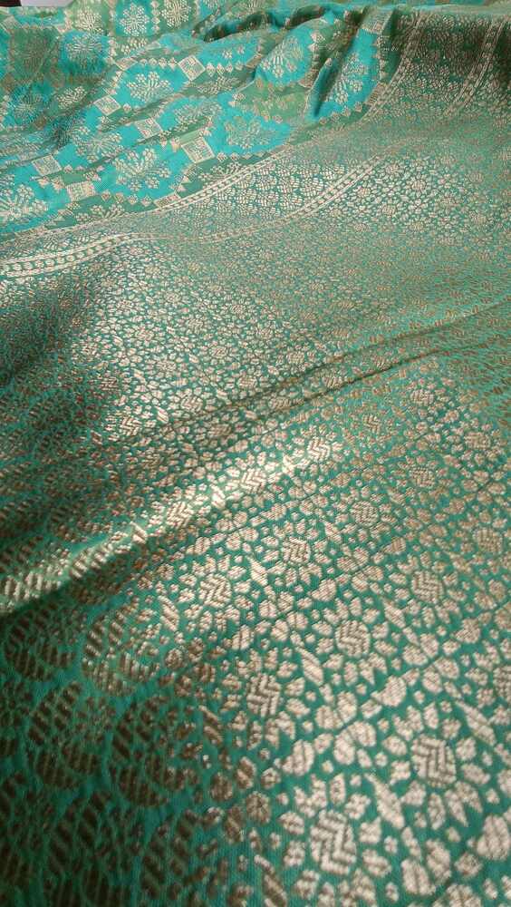 PISTA GREEN RANGKAT BANARASI KATAN SILK SAREE