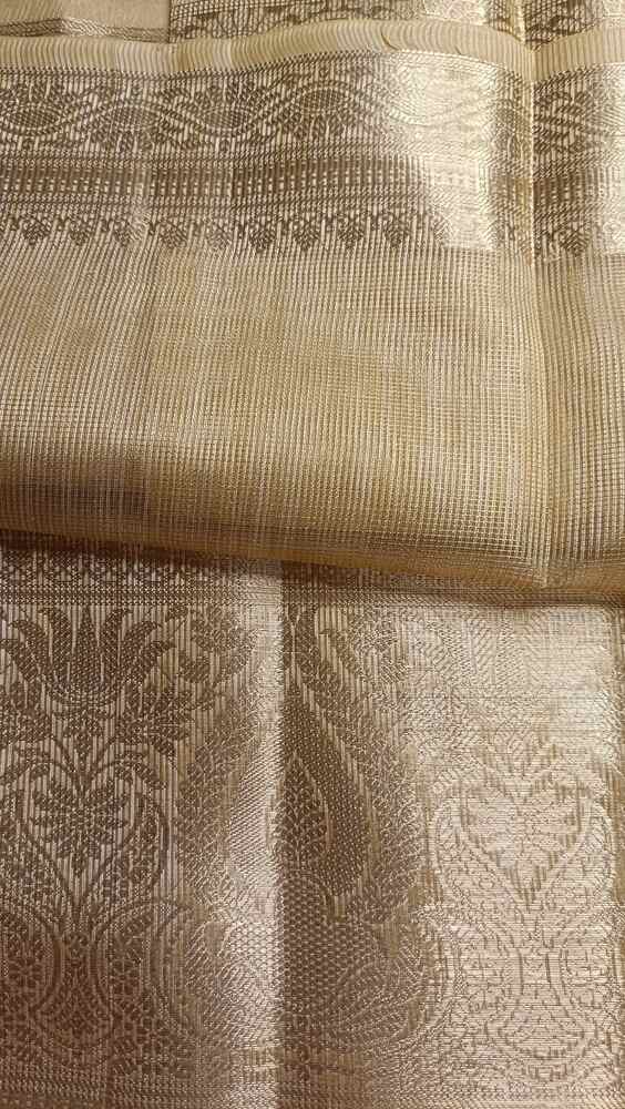 GOLDEN LEAF BANARASI TISSUE KOTA SAREE