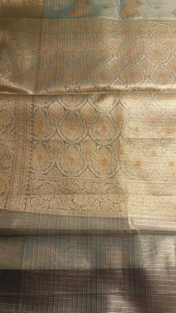 BLUE DOUBLE MEENAKARI BANARASI TISSUE KOTA SAREE