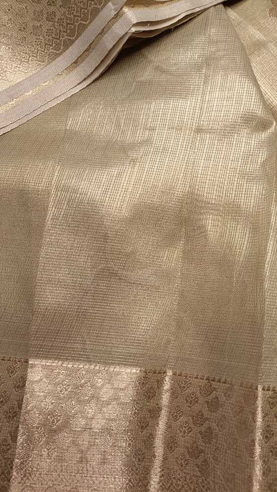 GREEN FLORAL BANARASI TISSUE KOTA SAREE