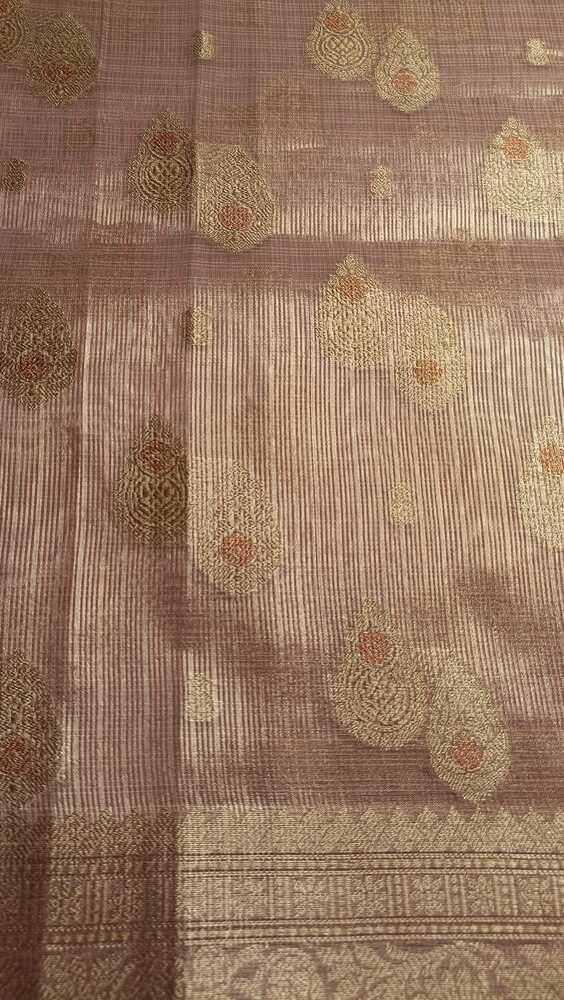 PINK DOUBLE MEENAKARI BANARASI TISSUE KOTA SAREE