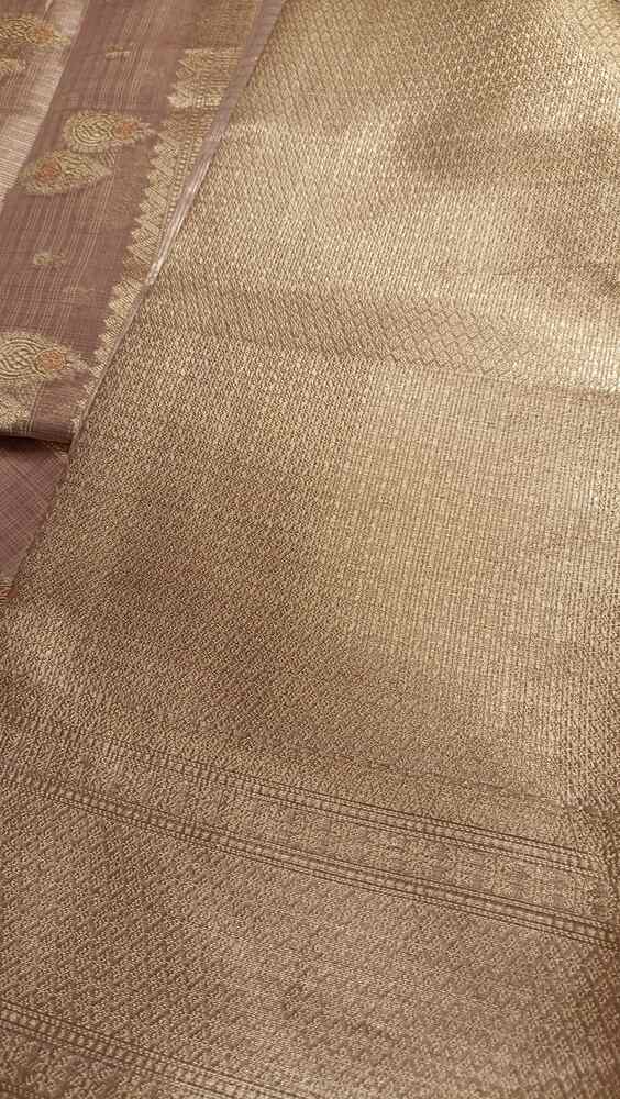 PINK DOUBLE MEENAKARI BANARASI TISSUE KOTA SAREE