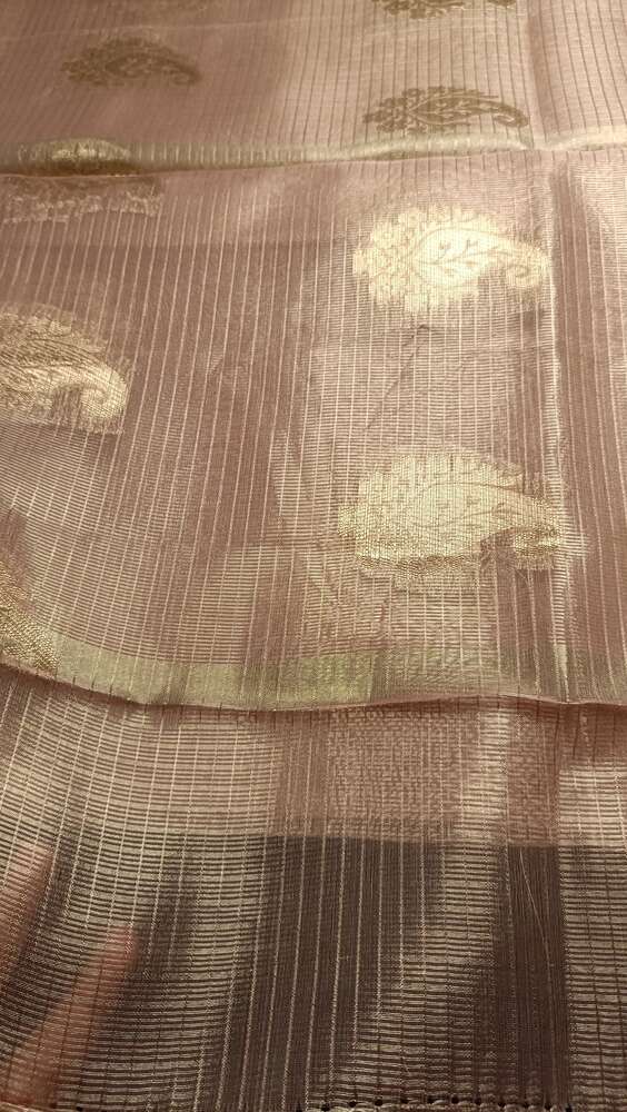 PINK MANGO MOTIF BANARASI TISSUE KOTA SAREE