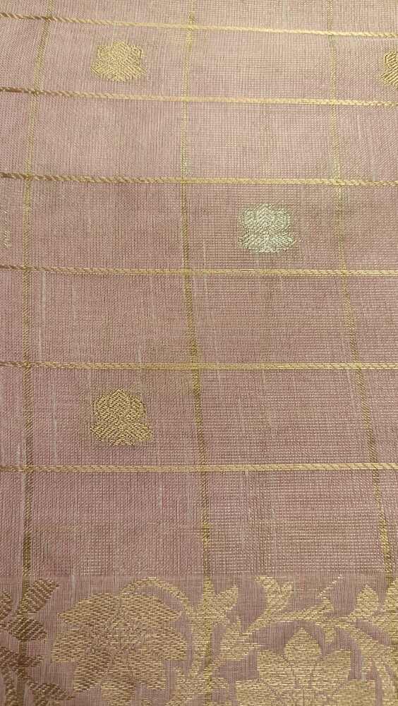 PINK BANARASI LINEN TISSUE SILK SAREE