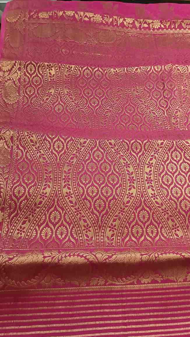 PINK ROSE JAAL BANARASI GEORGETTE SAREE