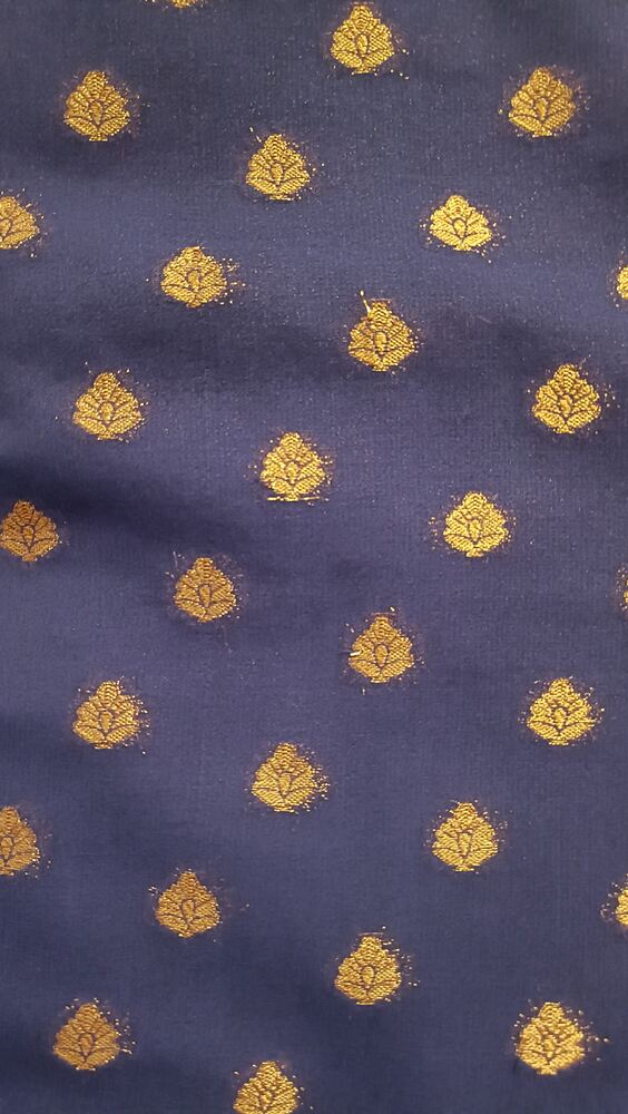 NAVY BLUE BUTTA BUTI BANARASI KHADDI GEORGETTE SAREE