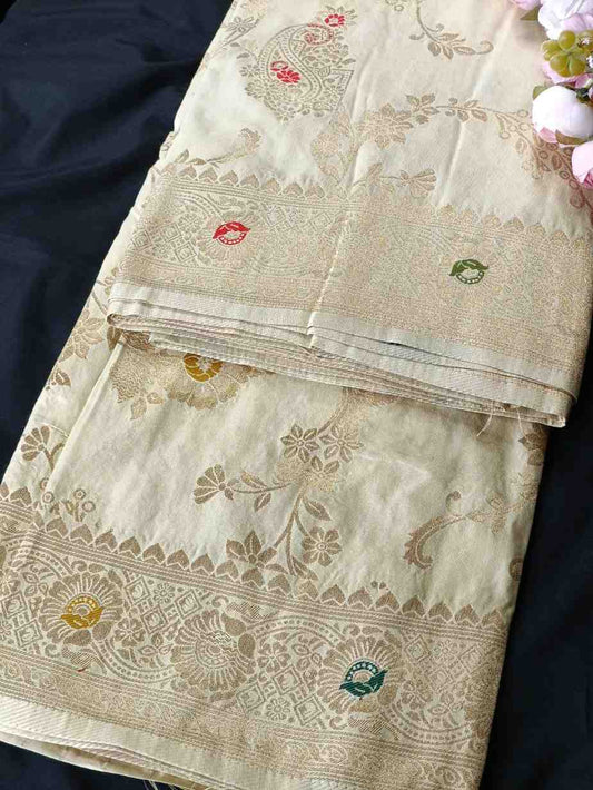 WHITE MANGO BOX MEENA BANARASI VISCOSE SAREE