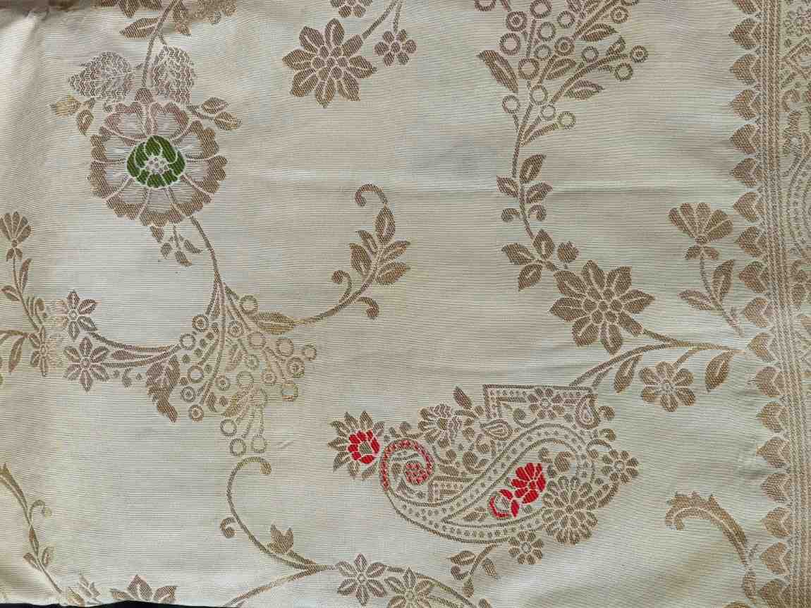 WHITE MANGO BOX MEENA BANARASI VISCOSE SAREE