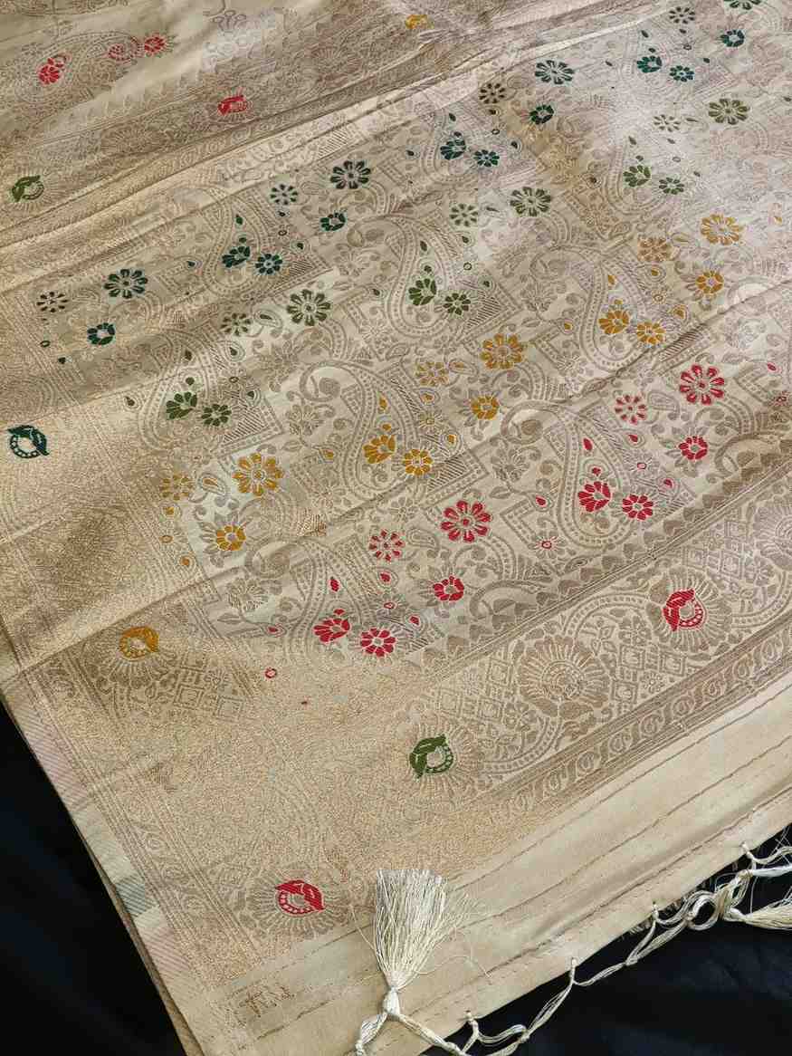WHITE MANGO BOX MEENA BANARASI VISCOSE SAREE