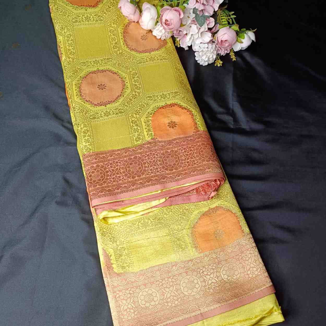 YELLOW TUSSAR VISCOSE RANGKAT