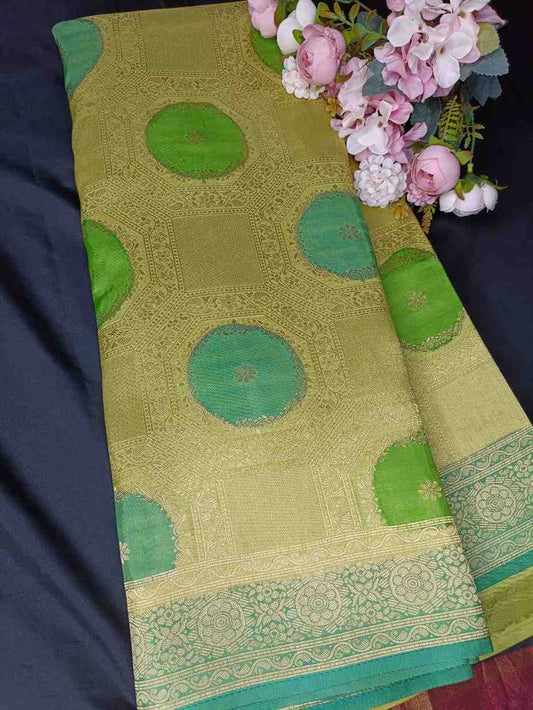 LIGHT GREEN TUSSAR VISCOSE RANGKAT