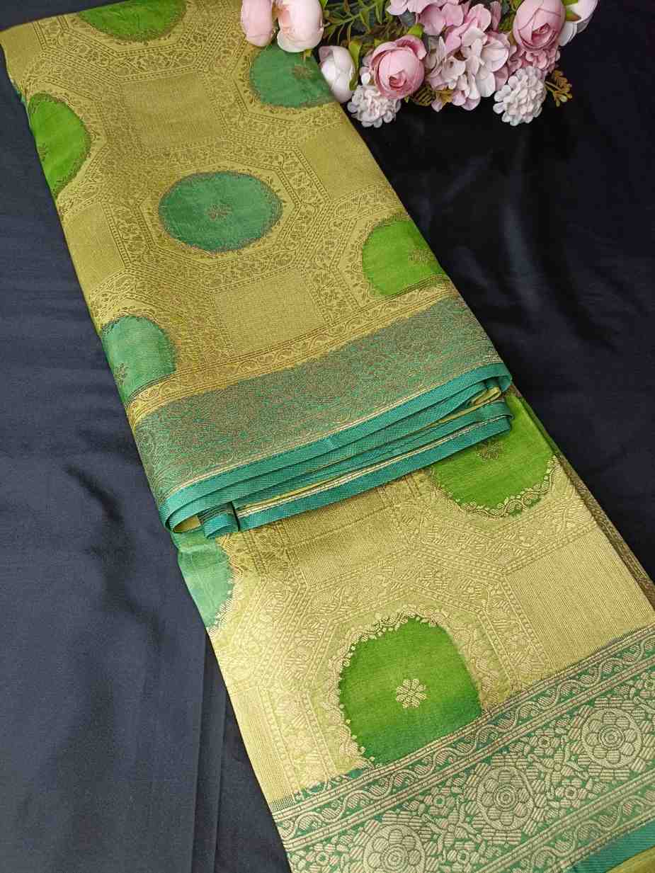 LIGHT GREEN TUSSAR VISCOSE RANGKAT
