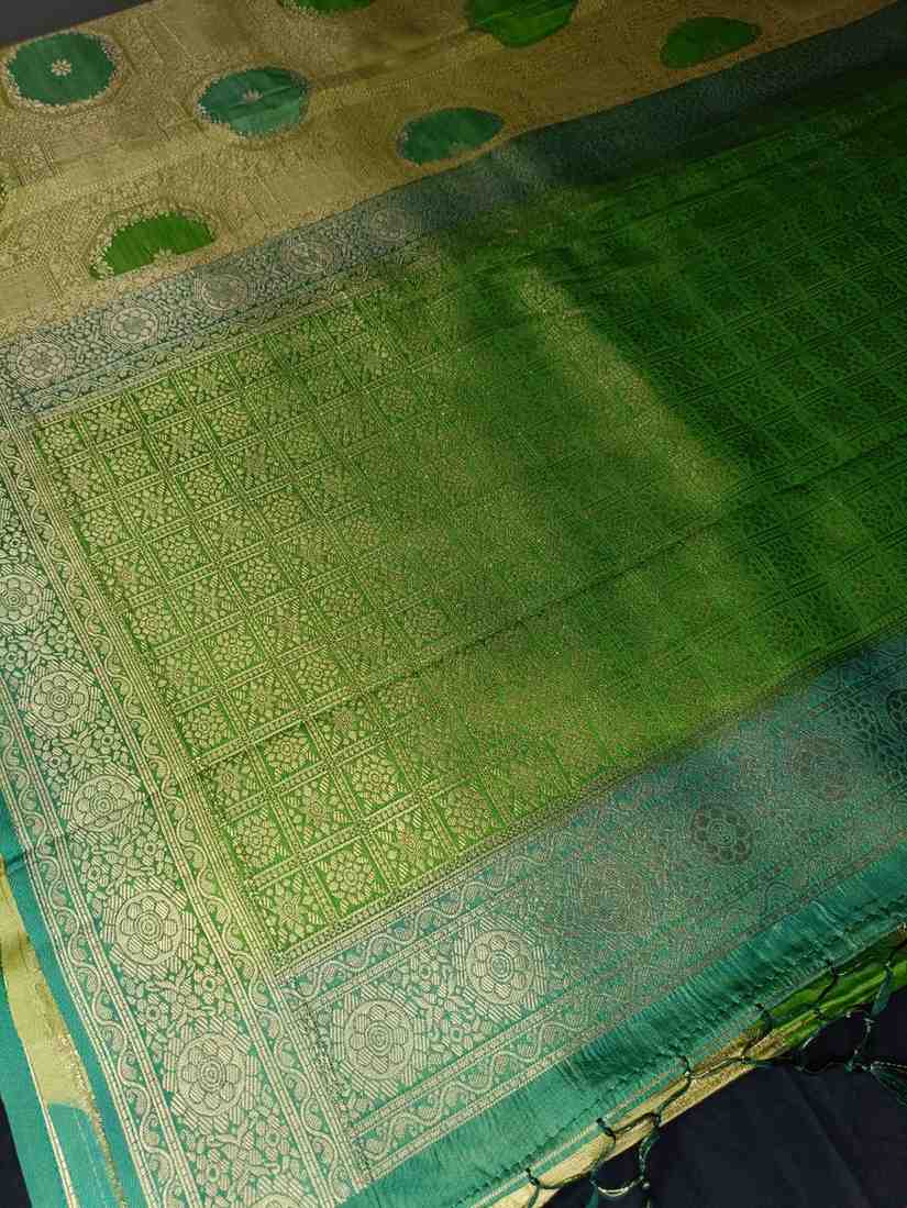 LIGHT GREEN TUSSAR VISCOSE RANGKAT