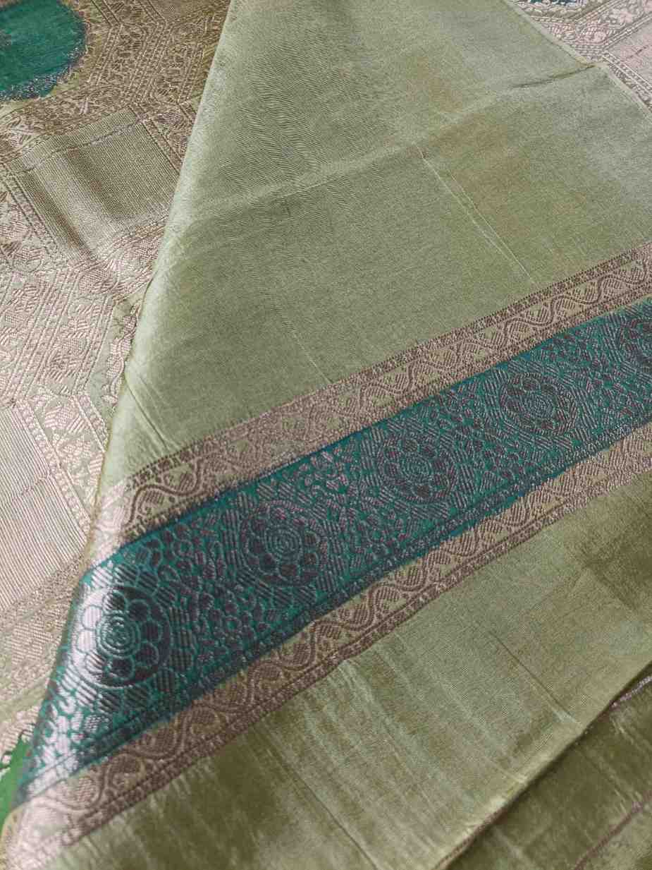 LIGHT GREEN TUSSAR VISCOSE RANGKAT