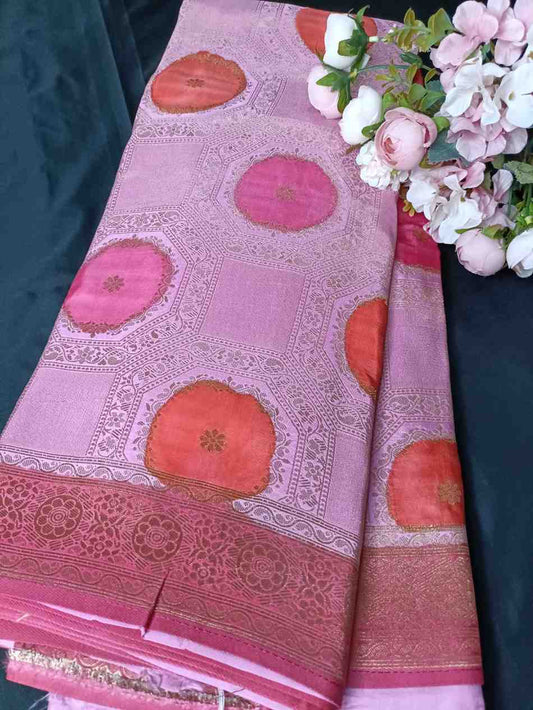 LOTUS PINK TUSSAR VISCOSE RANGKAT