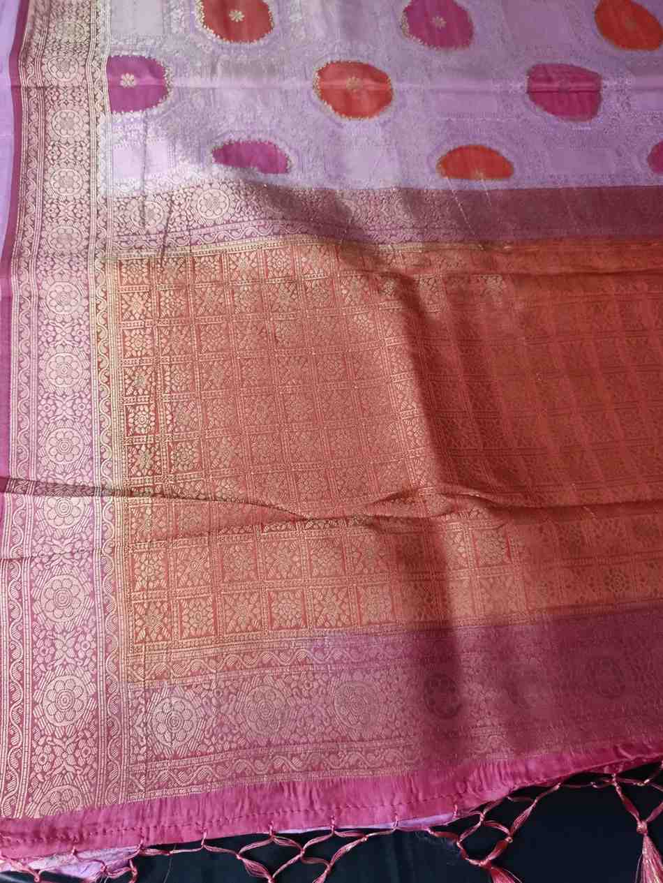 LOTUS PINK TUSSAR VISCOSE RANGKAT