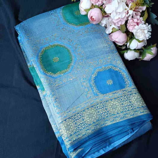 BLUE TUSSAR VISCOSE RANGKAT