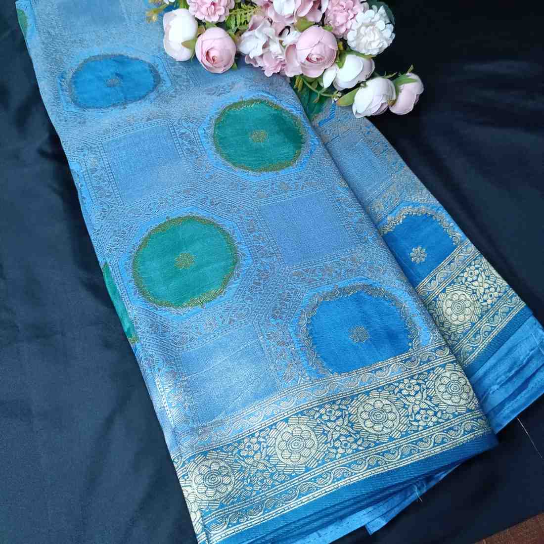BLUE TUSSAR VISCOSE RANGKAT