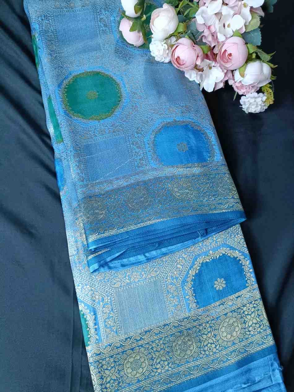 BLUE TUSSAR VISCOSE RANGKAT