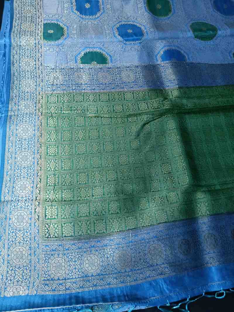 BLUE TUSSAR VISCOSE RANGKAT