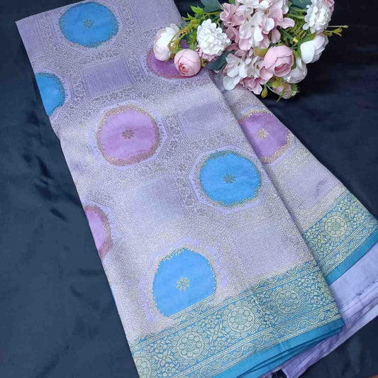 LAVENDER BLUE TUSSAR VISCOSE RANGKAT