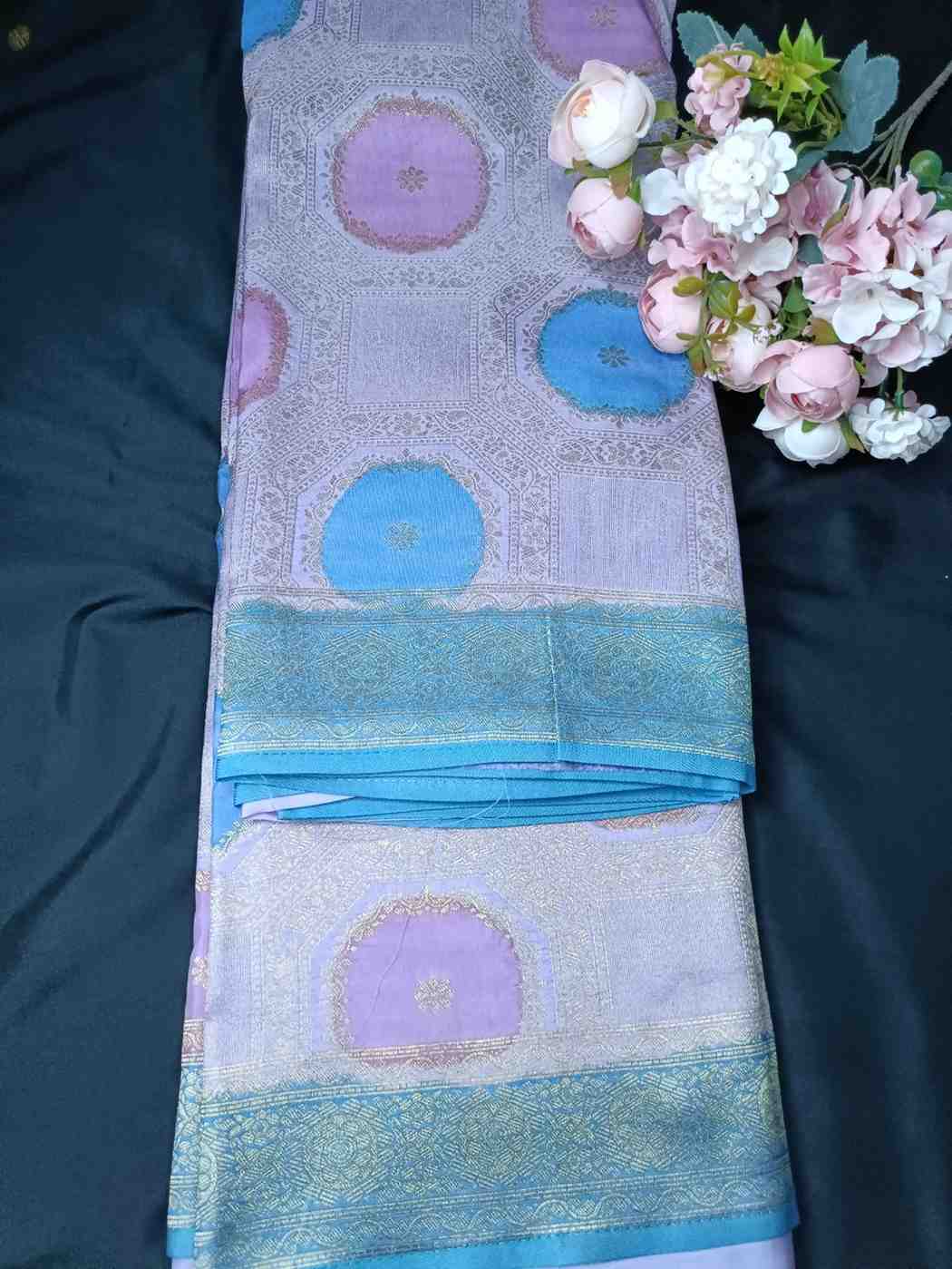 LAVENDER BLUE TUSSAR VISCOSE RANGKAT