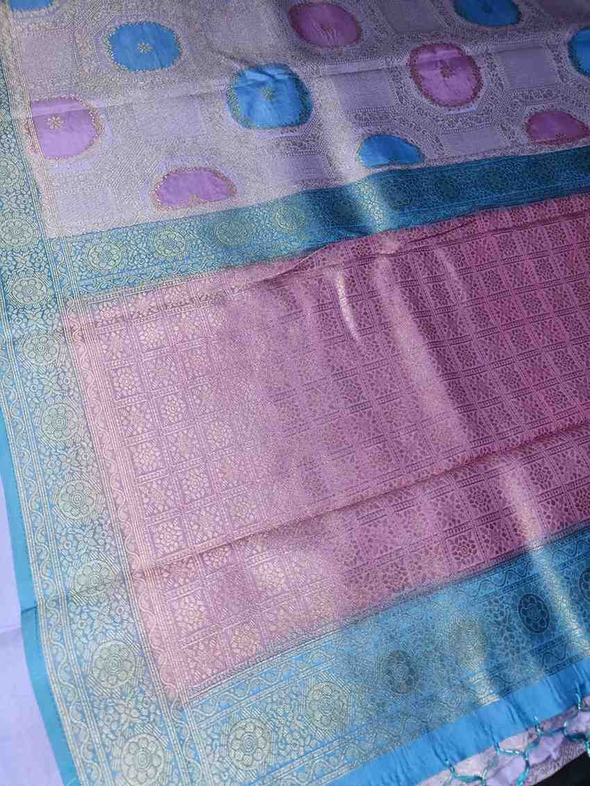 LAVENDER BLUE TUSSAR VISCOSE RANGKAT