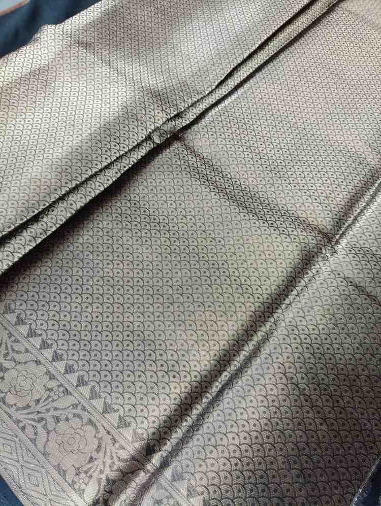 BLACK LEHARIYA PARTY ORGANZA BANARASI SAREE