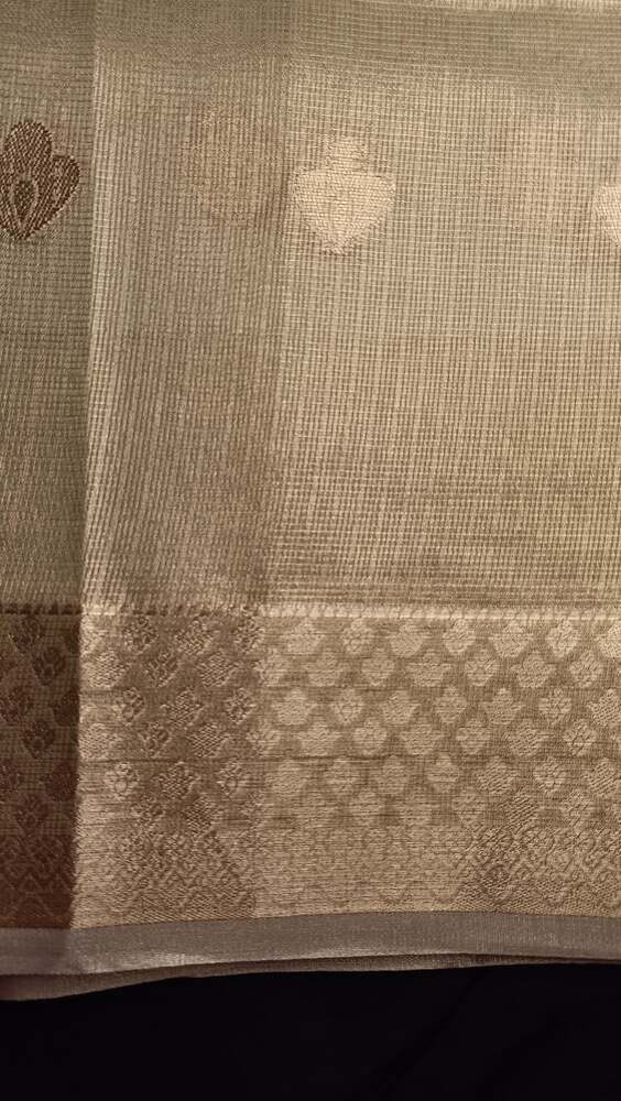 GREEN FLORAL BANARASI TISSUE KOTA SAREE