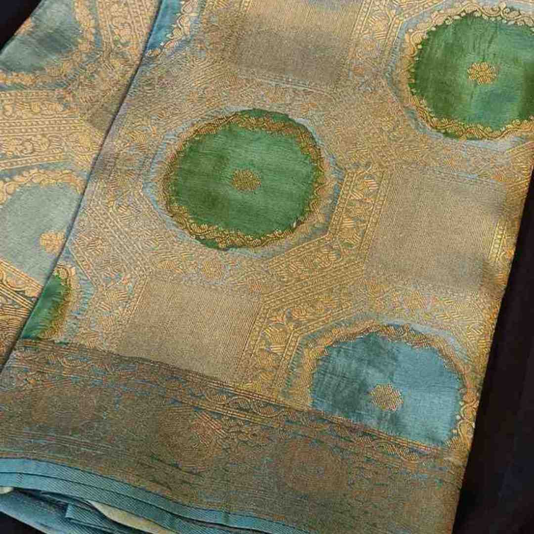 GREEN TUSSAR VISCOSE RANGKAT