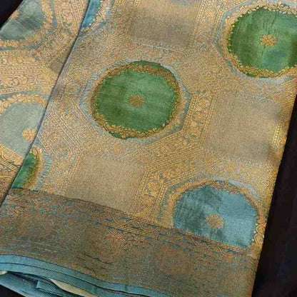 GREEN TUSSAR VISCOSE RANGKAT