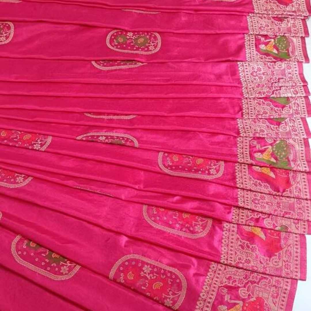 PINK VILLAGE BLISS BANARASI DOLA SILK SAREE