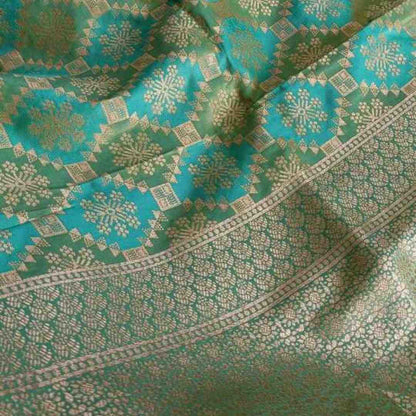 PISTA GREEN RANGKAT BANARASI KATAN SILK SAREE