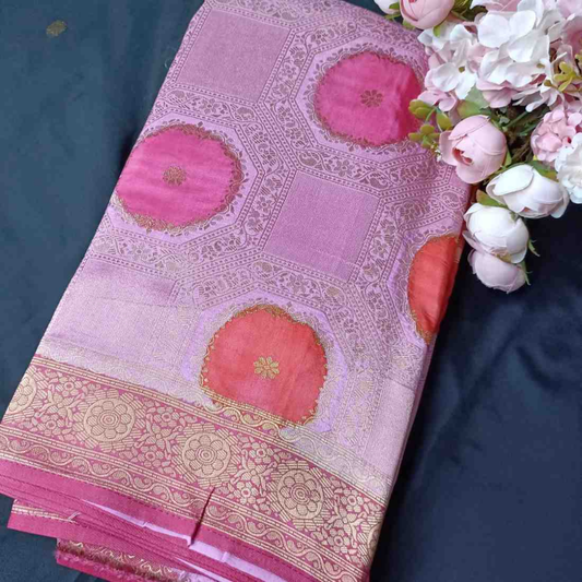 LOTUS PINK TUSSAR VISCOSE RANGKAT