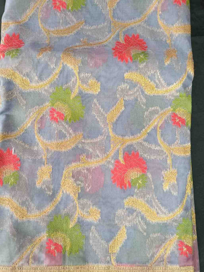 GREY ANTIQUE MEENA JAAL PARTY ORGANZA