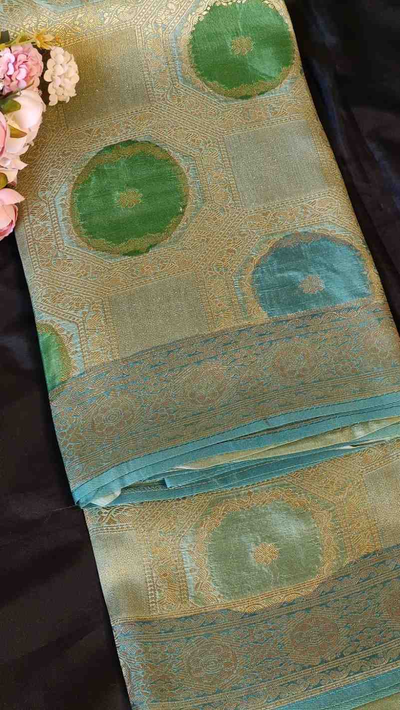 GREEN TUSSAR VISCOSE RANGKAT