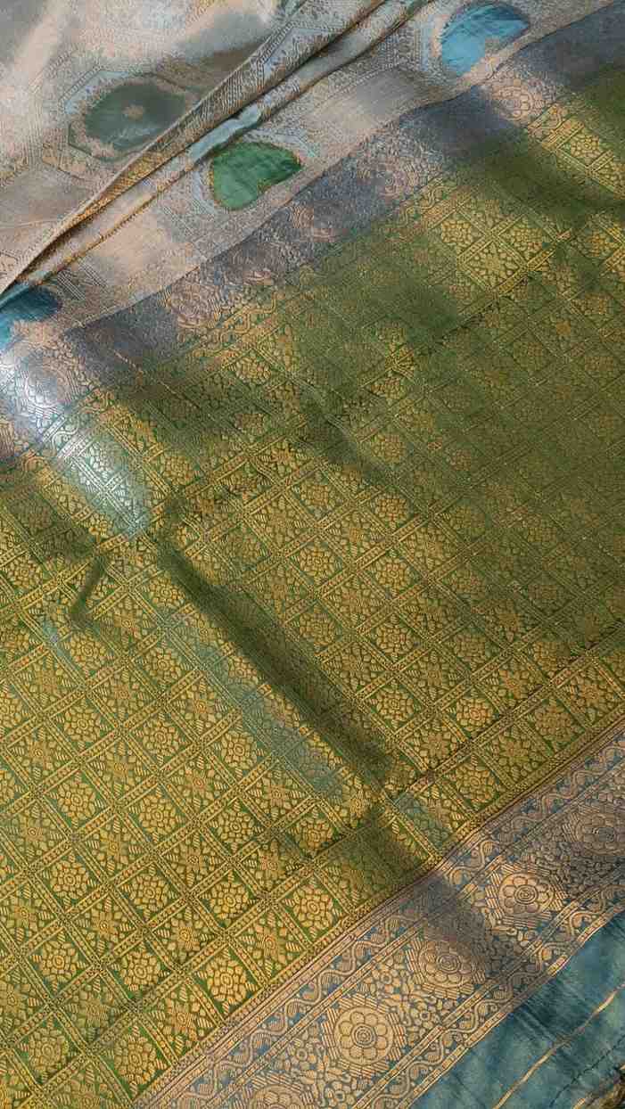 GREEN TUSSAR VISCOSE RANGKAT