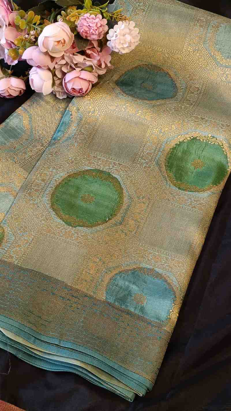 GREEN TUSSAR VISCOSE RANGKAT