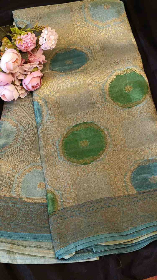 GREEN TUSSAR VISCOSE RANGKAT