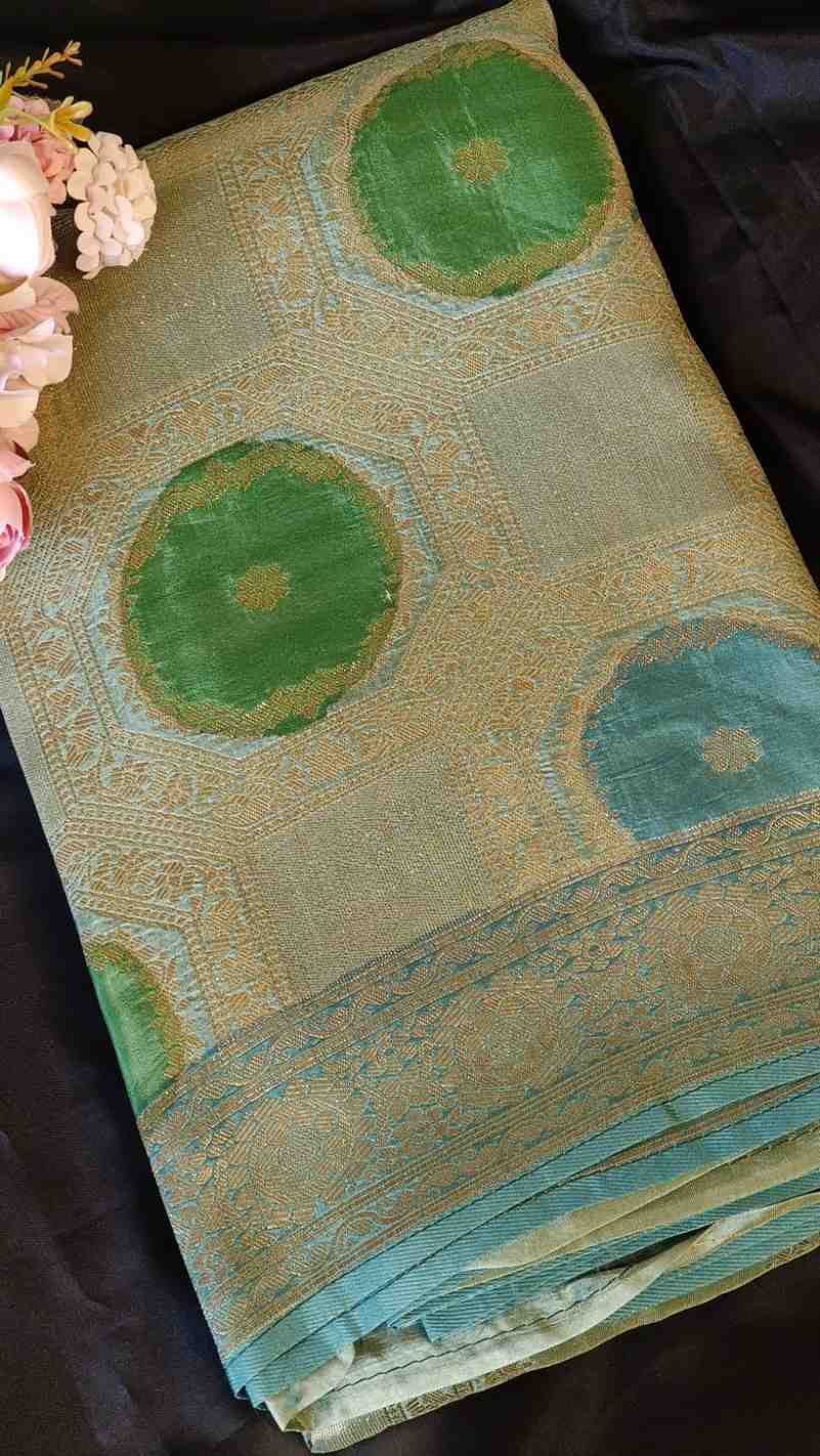 GREEN TUSSAR VISCOSE RANGKAT