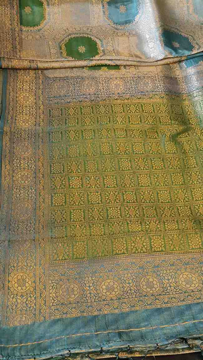 GREEN TUSSAR VISCOSE RANGKAT