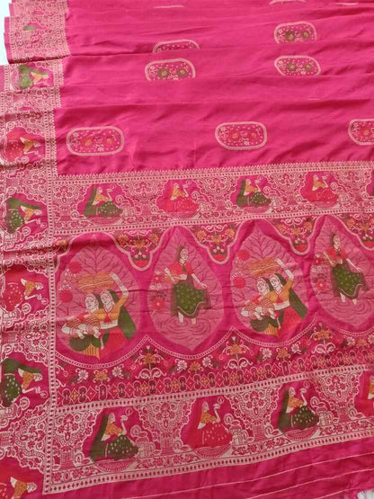 PINK VILLAGE BLISS BANARASI DOLA SILK SAREE