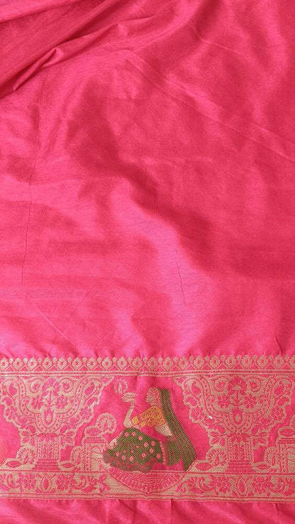 PINK VILLAGE BLISS BANARASI DOLA SILK SAREE