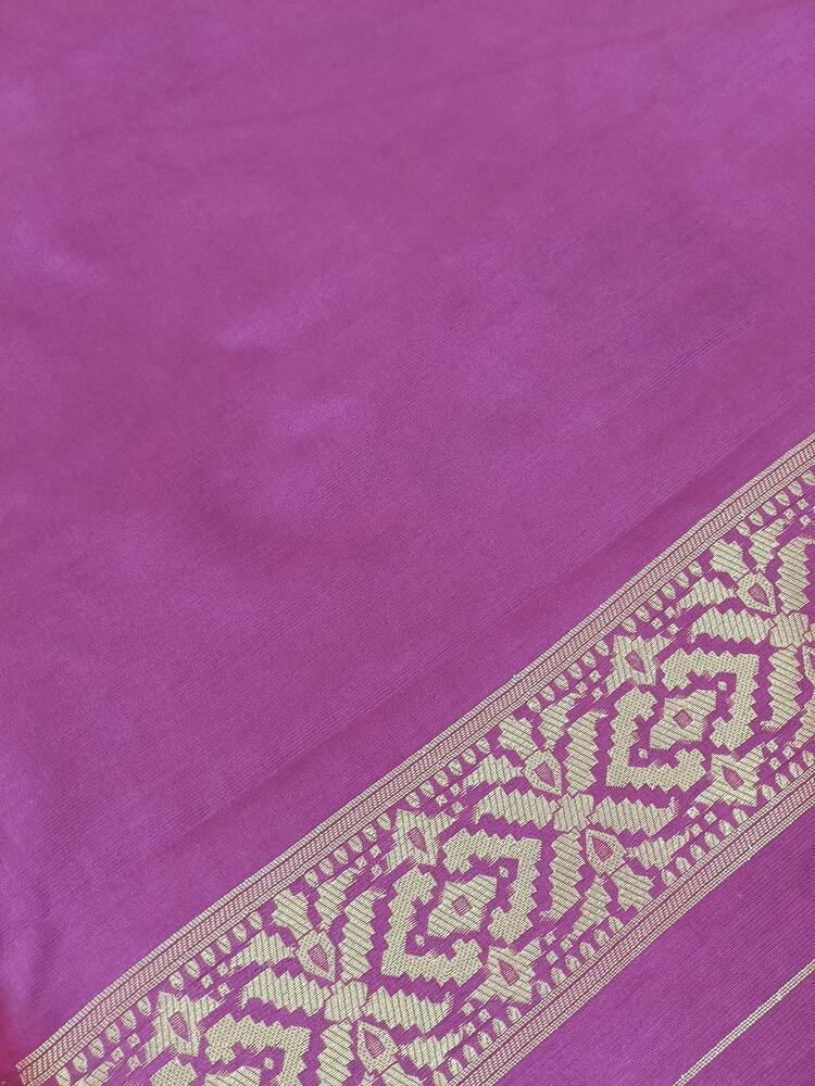 VIOLET GHARCHOLA BANARASI SEMI SILK SAREE