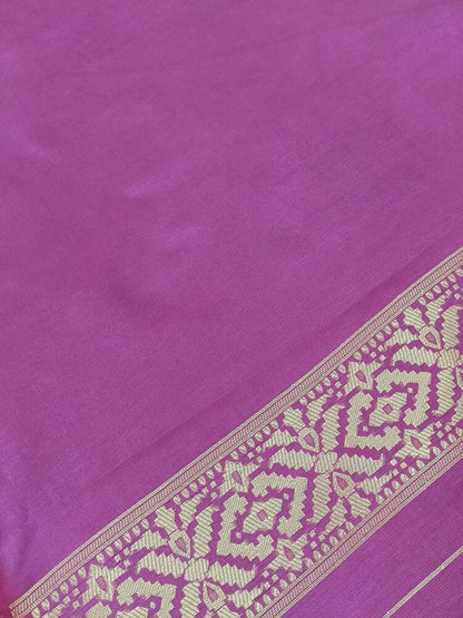 VIOLET GHARCHOLA BANARASI SEMI SILK SAREE