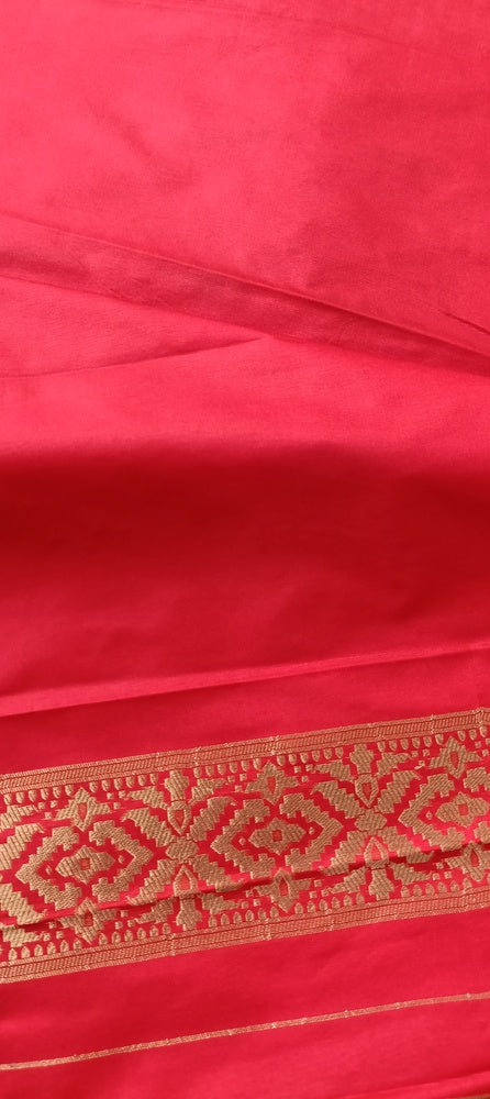 RED GHARCHOLA BANARASI SEMI SILK SAREE