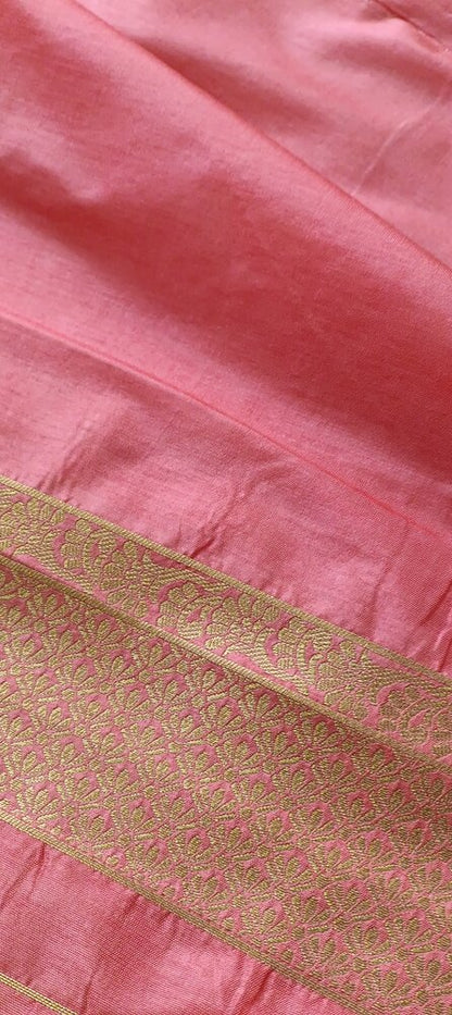 MAJESTIC PINK BANDHEJ BANARASI SEMI SILK SAREE