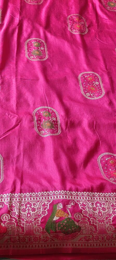 PINK VILLAGE BLISS BANARASI DOLA SILK SAREE