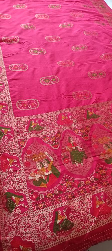 PINK VILLAGE BLISS BANARASI DOLA SILK SAREE